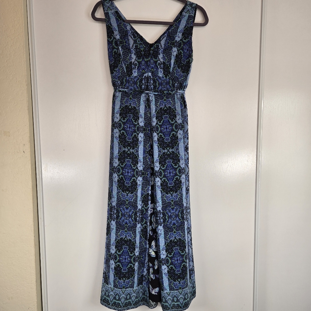 Nanette Lepore Y2K Floral Butterfly Open Slip Silk Maxi Dress Womans 8 Fairycore